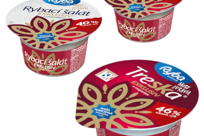 Akcie / Treska v majonéze Exklusiv 140g, Rybací šalát s majonézou Exklusiv 140g - foto