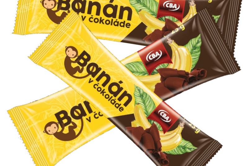 Akcie / Banán v čokoláde CBA 25g - foto
