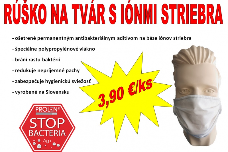 Akcie / Rúško na tvár s iónmi striebra - foto
