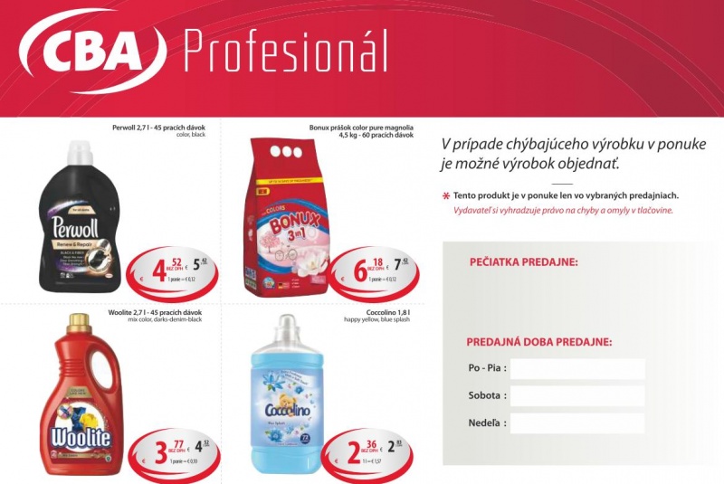Letákové akcie / CBA Profesional - foto