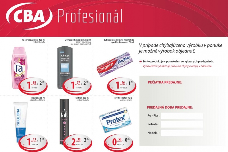 Letákové akcie / CBA Profesionál - foto