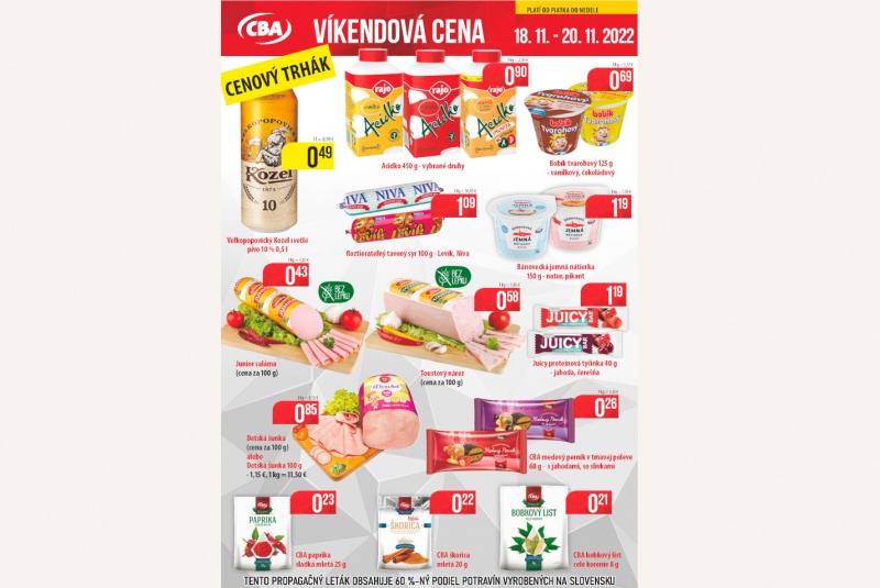 Víkendové ceny / Víkendové ceny CBA - foto