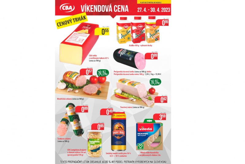 Víkendové ceny / Víkendové ceny CBA - foto