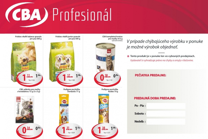 Letákové akcie / CBA Profesionál - foto