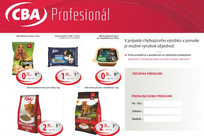 Letákové akcie / CBA VO Profesionál 8/2023 - foto