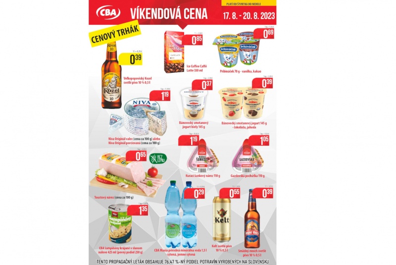 Víkendové ceny / Víkendové ceny CBA - foto