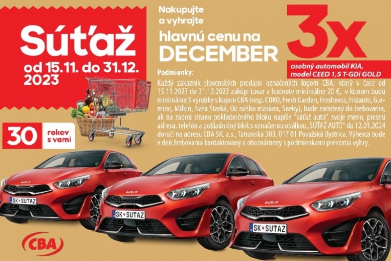 Súťaže / Súťaž s CBA 12/2023 - foto