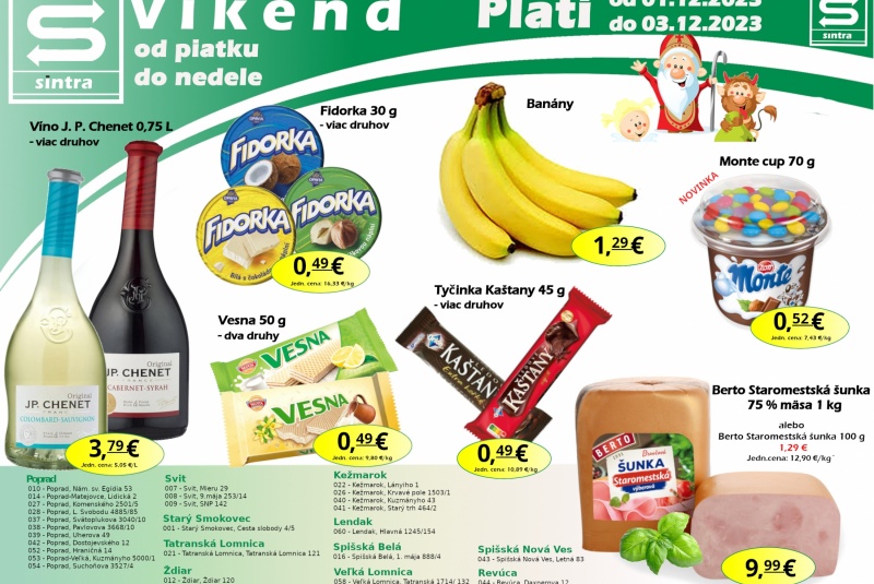 Víkendové ceny / Víkendová akcia Sintra - foto