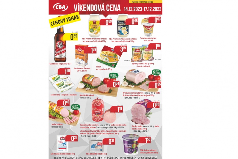 Víkendové ceny / Víkendové ceny CBA - foto