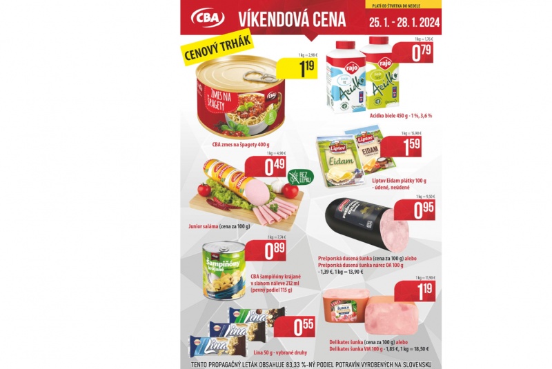 Víkendové ceny / Víkendová ceny CBA - foto
