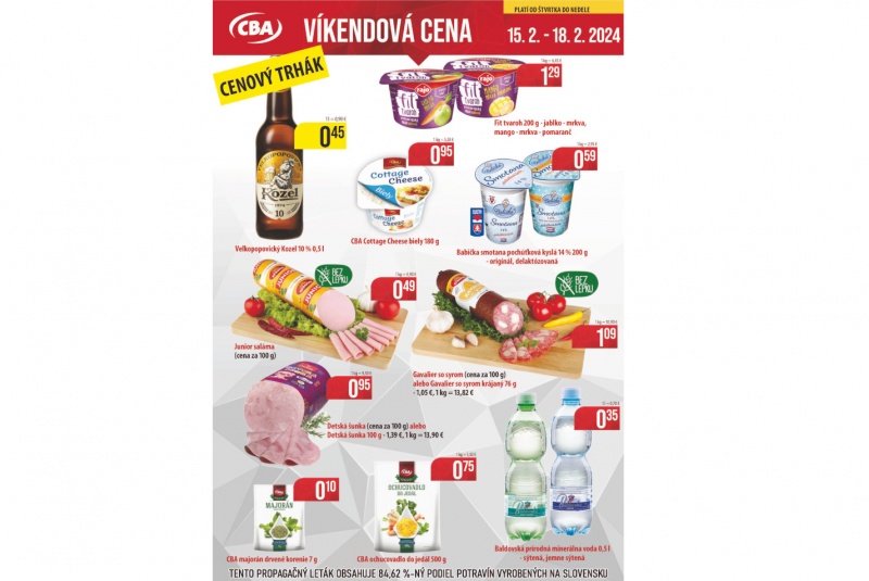 Víkendové ceny / Víkendové ceny CBA - foto