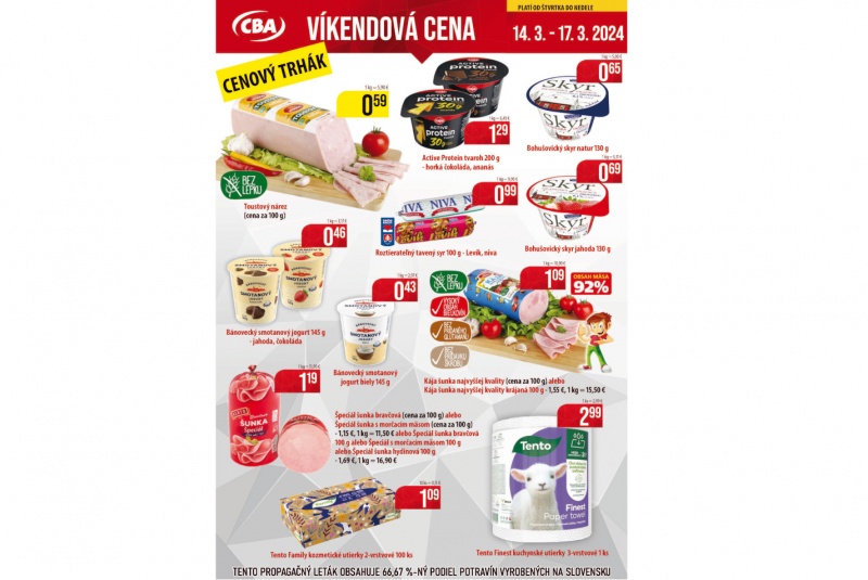 Víkendové ceny / Víkendové ceny CBA  - foto