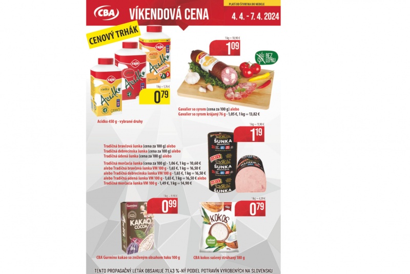 Víkendové ceny / Víkendové ceny CBA - foto