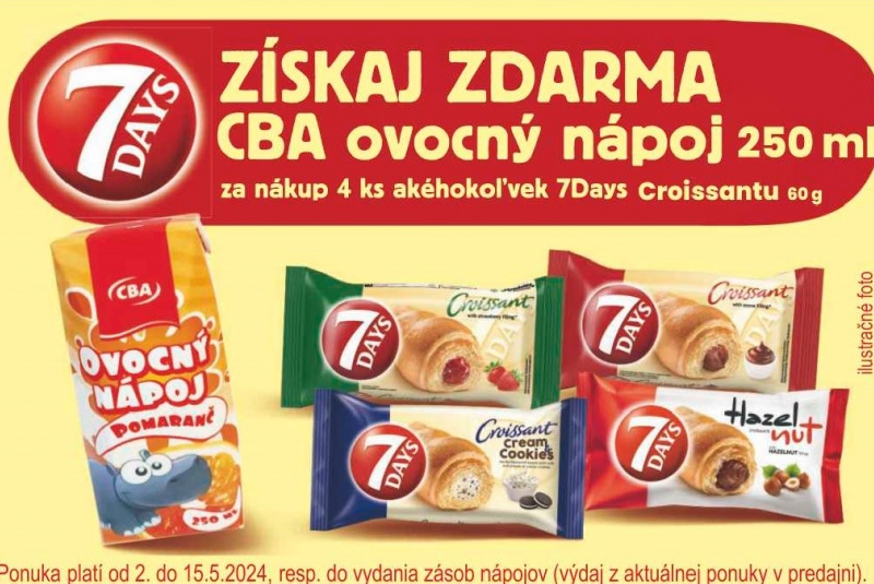 Iné akcie a podporné aktivity / CBA ovocný nápoj 250 ml ako darček. - foto