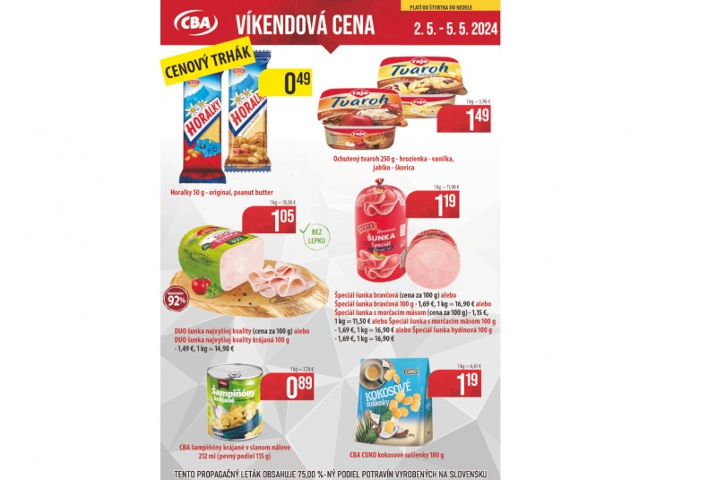 Víkendové ceny / Víkendové ceny CBA - foto
