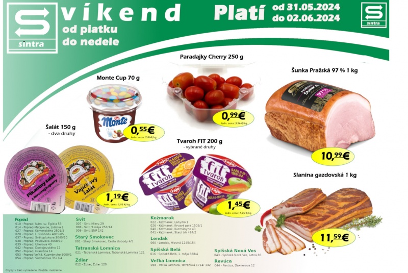 Víkendové ceny / Víkendové ceny SIntra - foto