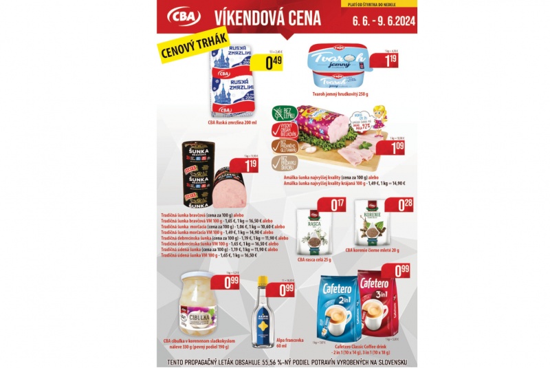 Víkendové ceny / Víkend CBA - foto