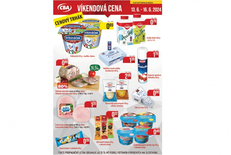 Víkendové ceny / Víkend CBA - foto