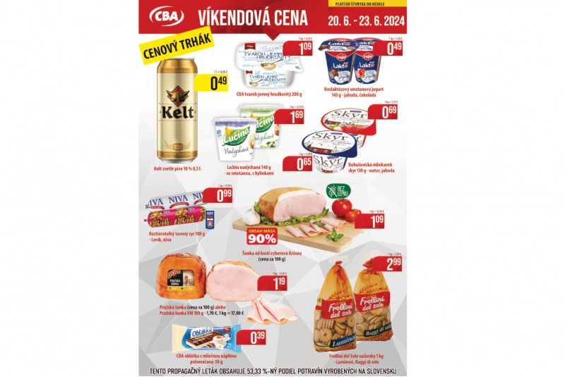 Víkendové ceny / Víkend CBA - foto
