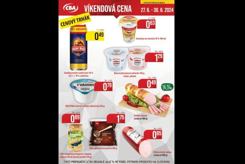 Víkendové ceny / Víkend CBA - foto