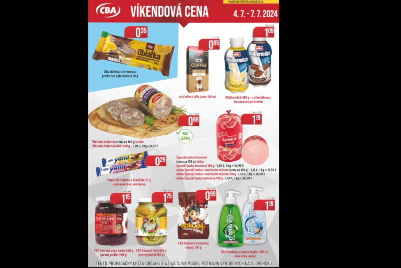 Víkendové ceny / Víkend CBA - foto