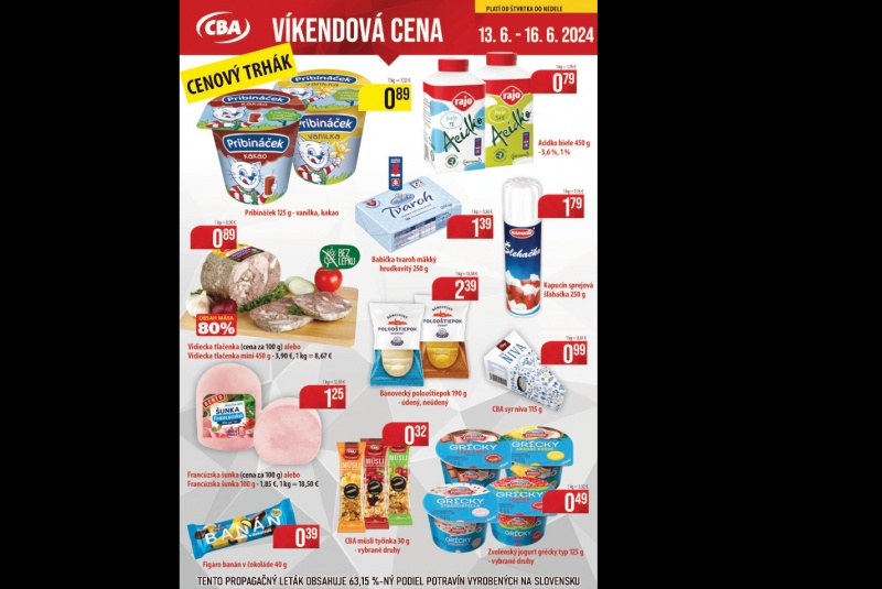 Víkendové ceny / Víkend CBA - foto
