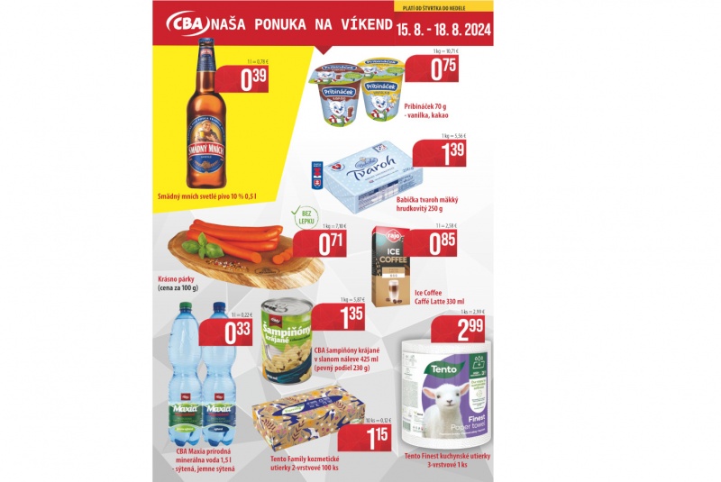 Víkendové ceny / Víkend CBA - foto