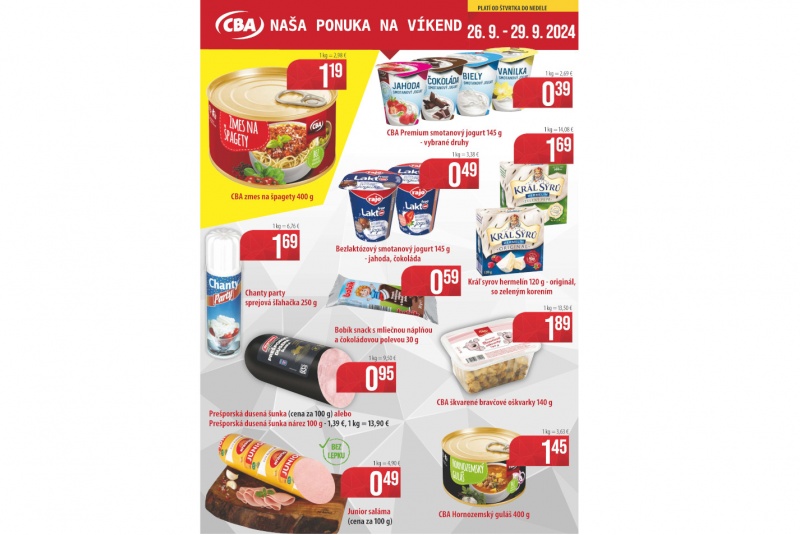 Víkendové ceny / Víkend CBA - foto