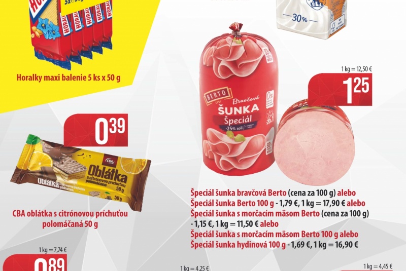 Víkendové ceny / Víkend CBA - foto