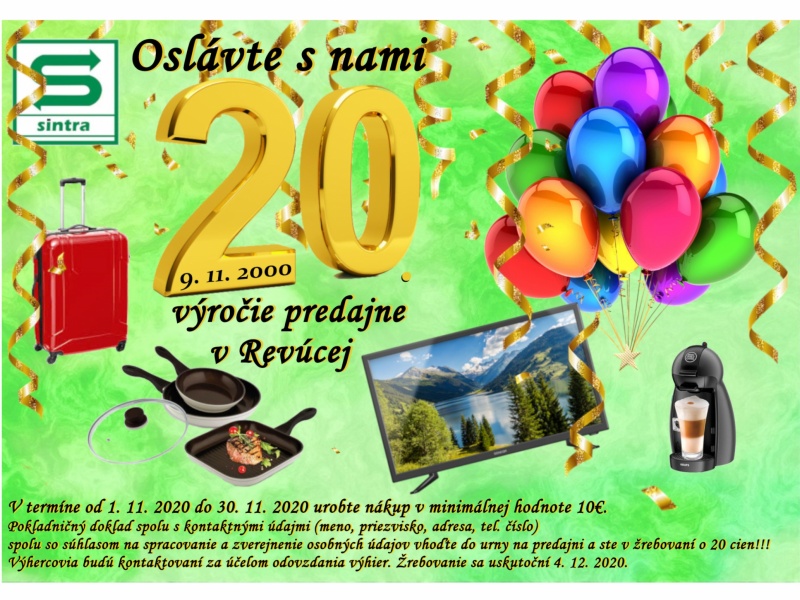 20. výročie predajne v Revúcej