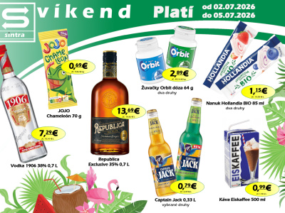 Naša ponuka na víkend