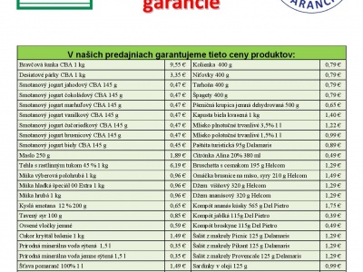 Protiinflačná garancia cien