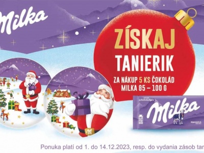 Tanierik Milka ako darček.