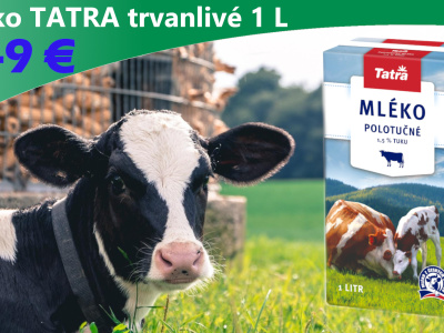 TATRA Mlieko trvanlivé 1,5% 1 L