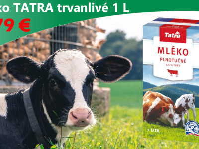 TATRA Mlieko trvanlivé 3,5% 1 L